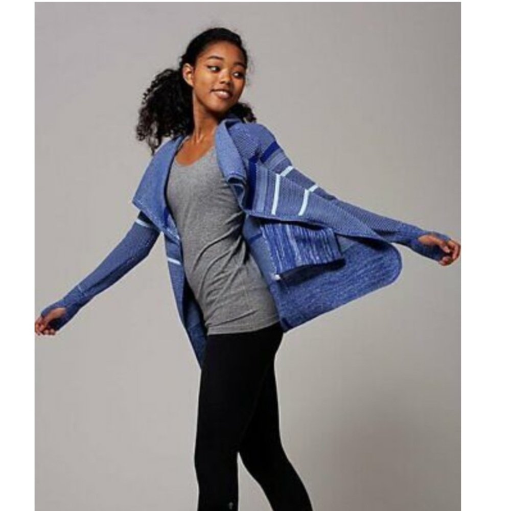 IVAVVA FEELIN TOASTY WRAP SWEATER CARDIGAN BLUE